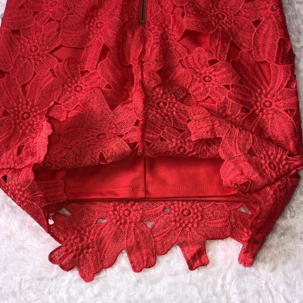 ASTR The Label Lace Coral Sleeveless Dress - Picture 8 of 15